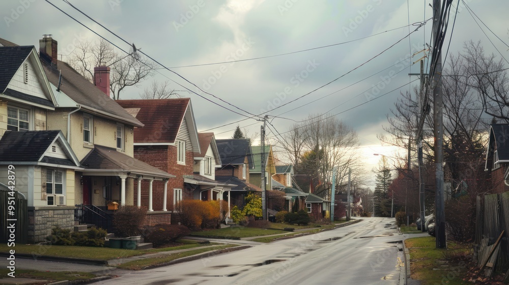 Residential Street in a Small Town Residential Street in a Small Town