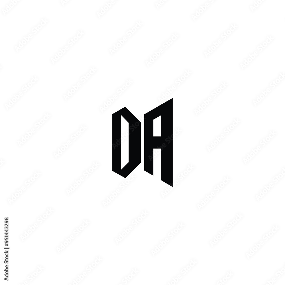 DA monogram logo design letter text name symbol monochrome logotype alphabet character simple logo DA monogram logo design letter text name symbol monochrome logotype alphabet character simple logo
