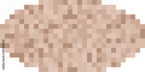 Pixelated skin nude tone censorship bar in oval shape. Ideal for use in content moderation, video production, and social media graphics.