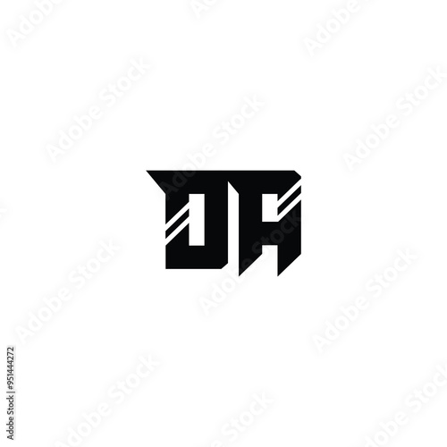 DA monogram logo design letter text name symbol monochrome logotype alphabet character simple logo