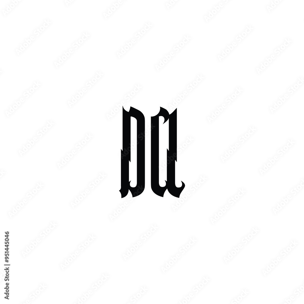 DA monogram logo design letter text name symbol monochrome logotype alphabet character simple logo DA monogram logo design letter text name symbol monochrome logotype alphabet character simple logo