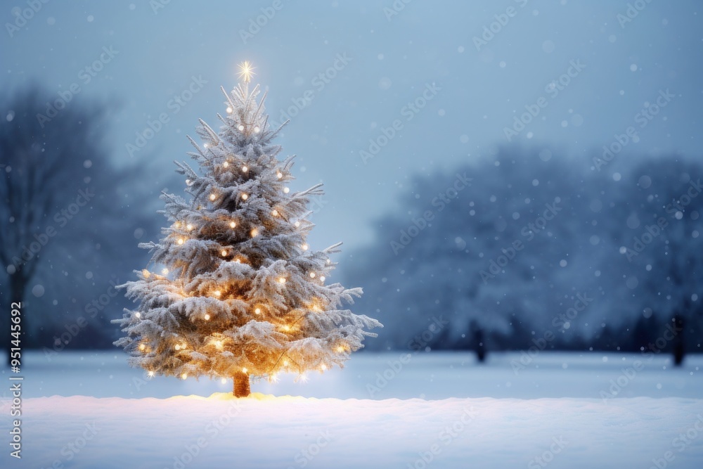 Christmas tree snow outdoors. Christmas tree snow outdoors.