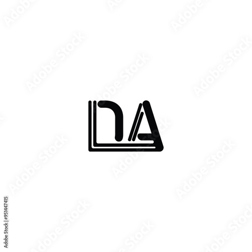 Free Download DA monogram logo design letter text name symbol monochrome logotype alphabet character simple logo - GFXLoad