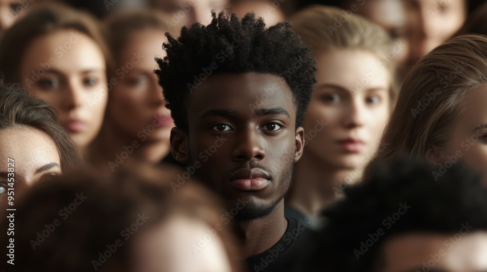 Diversity Shines: One Black Face Among Many White Diversity Shines: One Black Face Among Many White