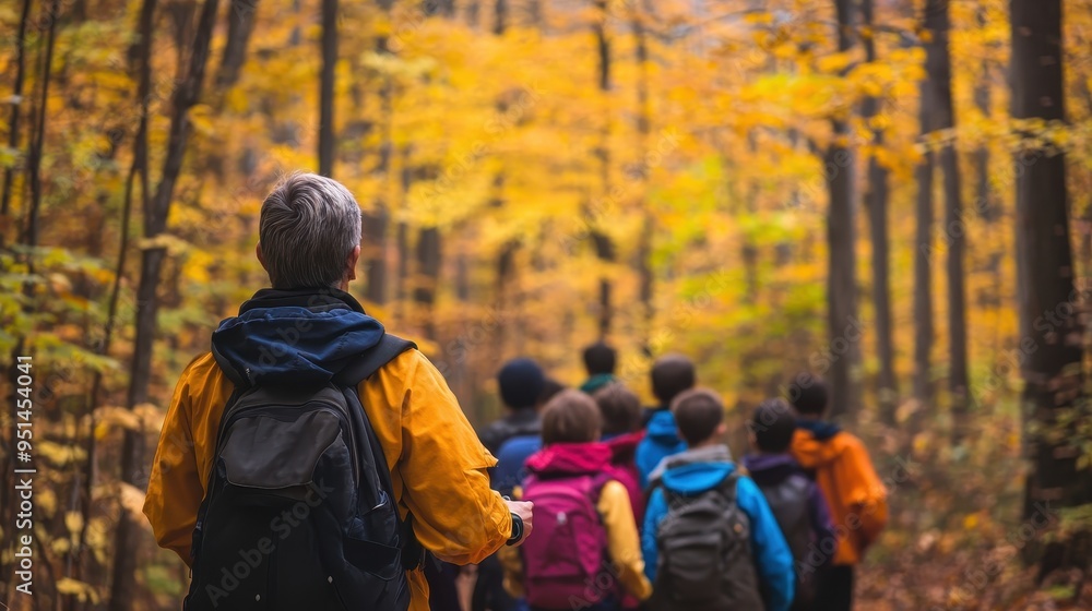 Autumn Hiking Adventure in the Vibrant Forest Autumn Hiking Adventure in the Vibrant Forest