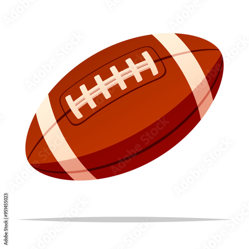 American football ball vector isolated illustration
