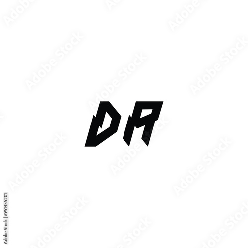 DA monogram logo design letter text name symbol monochrome logotype alphabet character simple logo