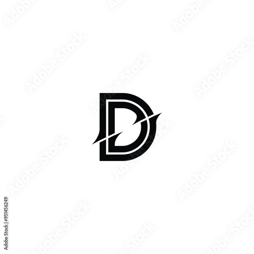 Free Download DA monogram logo design letter text name symbol monochrome logotype alphabet character simple logo - GFXLoad
