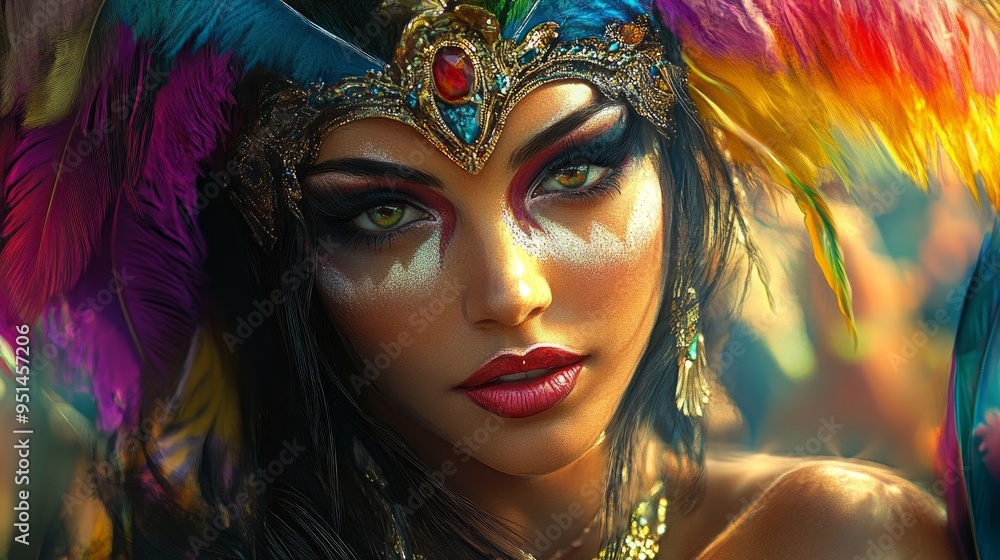 Brazilian woman at the Rio Carnival Brazilian woman at the Rio Carnival