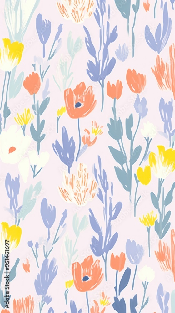 Stroke painting of bouquet wallpaper pattern line art. Stroke painting of bouquet wallpaper pattern line art.