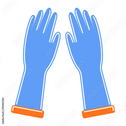 Rubber Gloves great for designs related to piping, irrigation, gases and other liquids
