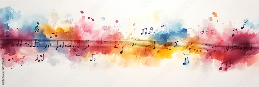 Fototapeta premium a painting of music notes