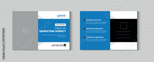 Corporate marketing agency postcard business Layout Eddm template