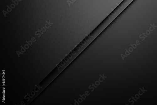 3D techno abstract black background of lines and stripes, geometric shape, banner