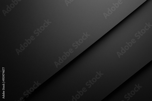 3D techno abstract black background of lines and stripes, geometric shape, banner