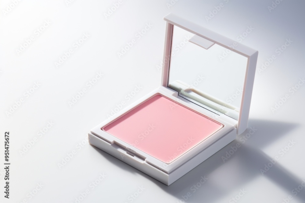 Blush Compact face cosmetics person. Blush Compact face cosmetics person.