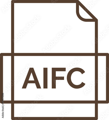 AIFC File icon thick outline rounded corners