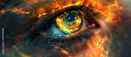 Fiery Eye - A Mystical Gaze