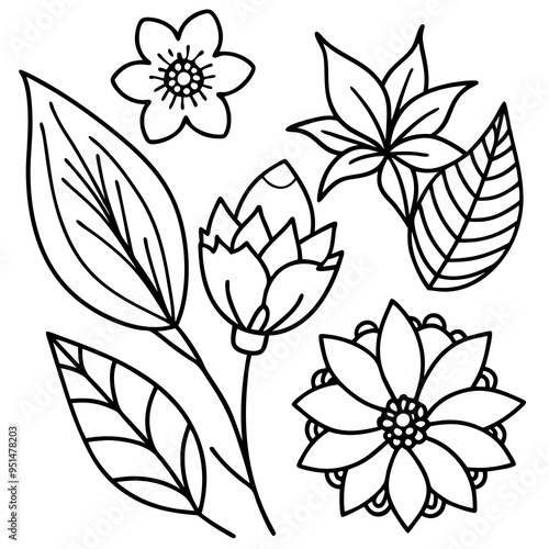 Doodle illustration of plants