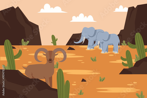 Exploring Africa Illustration