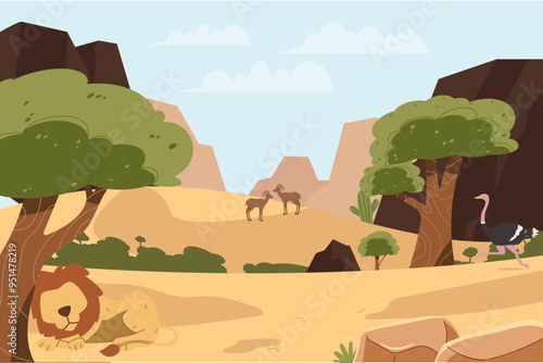 Exploring Africa Illustration