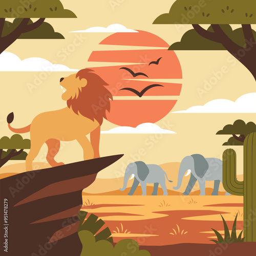 Exploring Africa Illustration