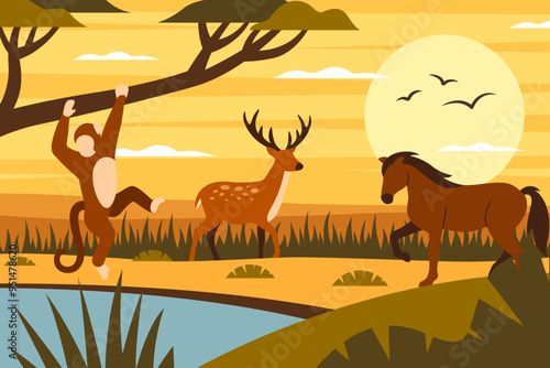 Exploring Africa Illustration