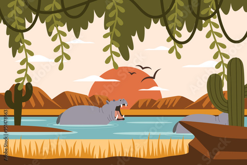 Explore Africa Illustration