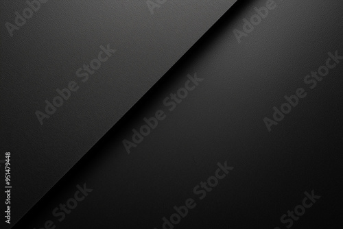 3D techno abstract black background of lines and stripes, geometric shape, banner