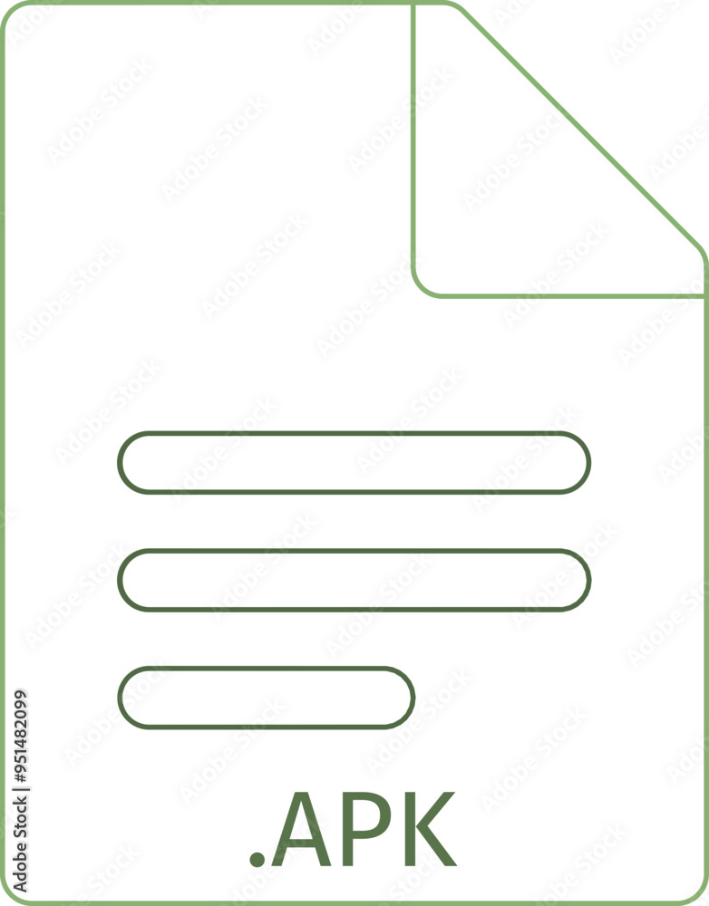 APK black empty outline doc icon APK black empty outline doc icon
