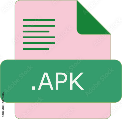 APK File extension icon insidse fill with lines fill