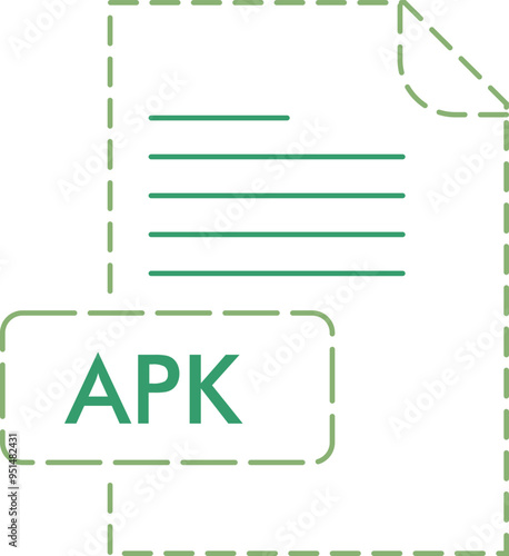 APK File format icon rounded outline