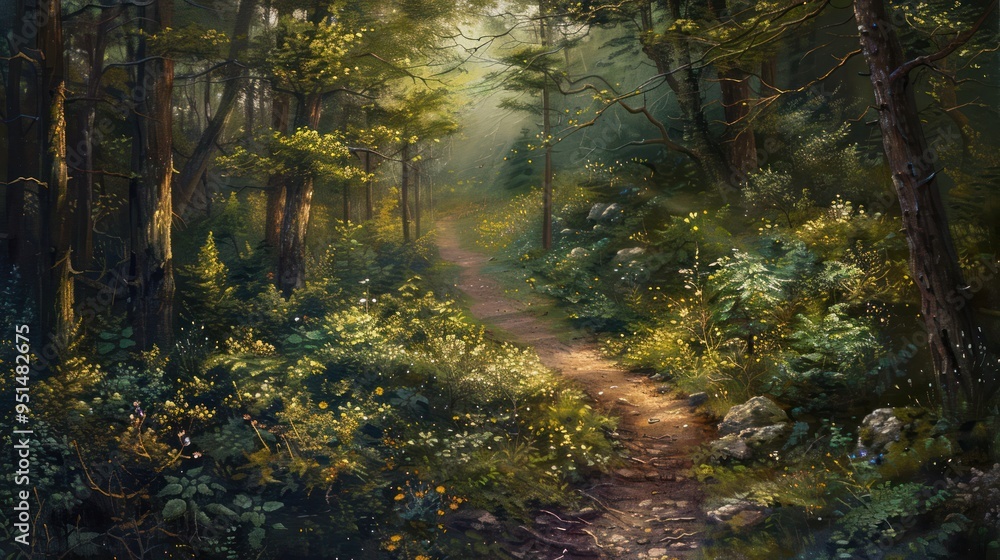 Obraz premium Enchanted Forest Path