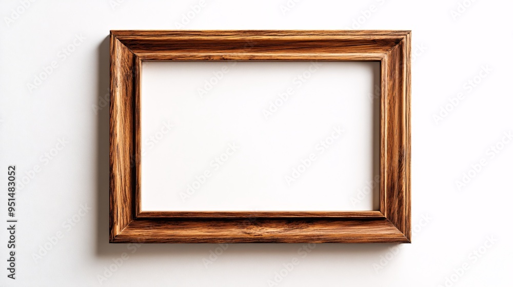 Wooden picture frame with blank canvas on white background
Wooden picture frame with blank canvas on white background