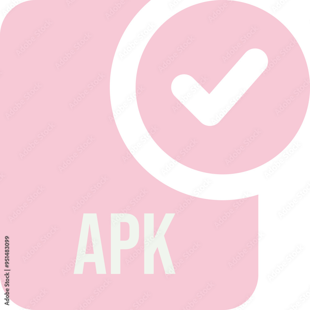 APK ip file icon with black checked mark APK ip file icon with black checked mark
