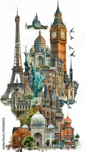 World Landmarks Collage