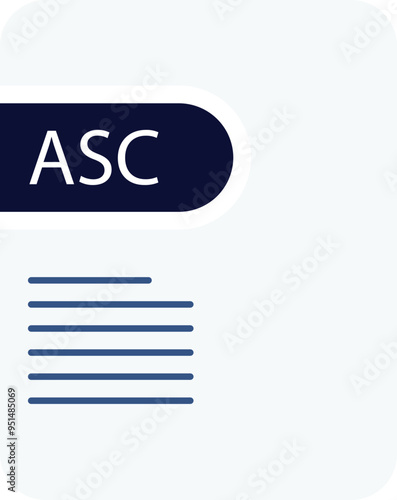 ASC File icon deep and minimal