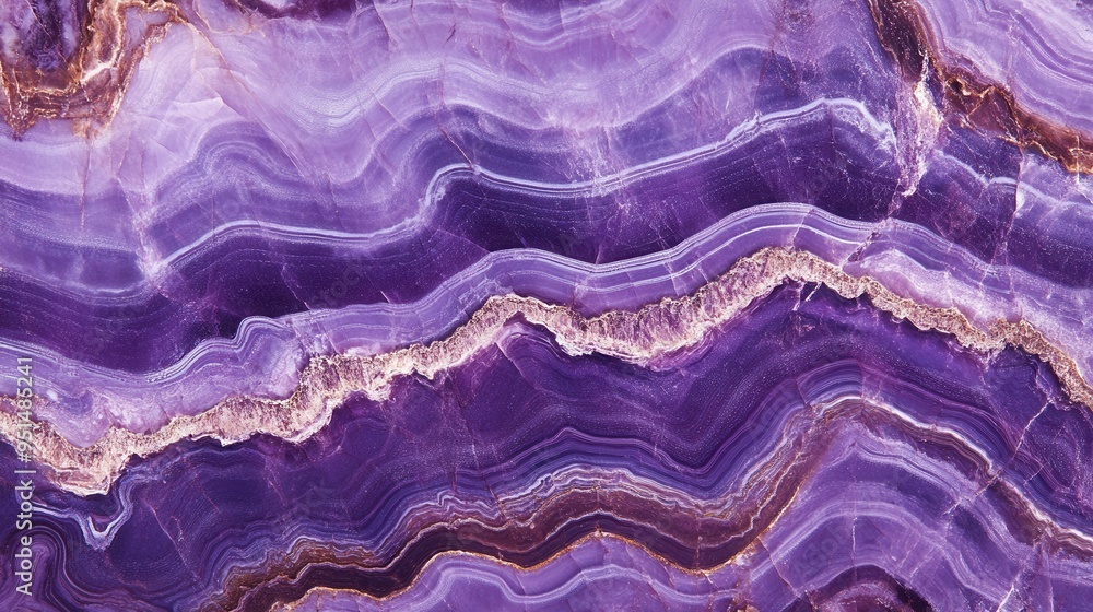 Fototapeta premium Beautiful purple marble background with natural patterns of veins and stripes. purple onyx texture for interior design, wall cladding, tabletop, or floor tile decoration. 