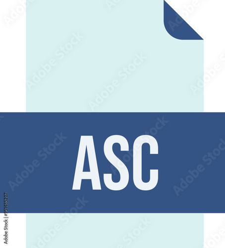 ASC File icon fill crisp corners with doted lines