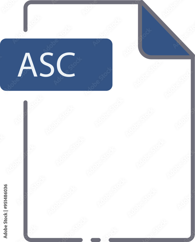 ASC File format minimal icon outline ASC File format minimal icon outline