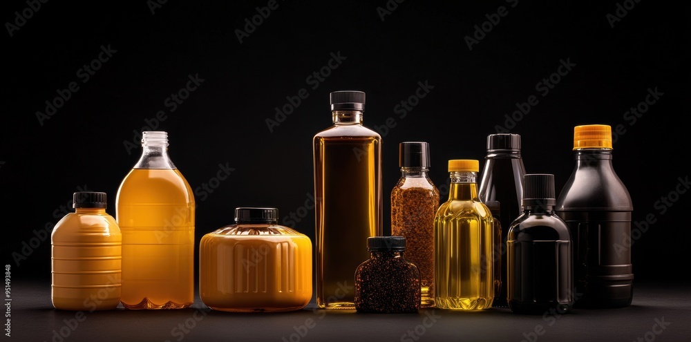 Refined oil products displayed in various containers, highlighting the diversity driven by consumer demand. Refined oil products displayed in various containers, highlighting the diversity driven by consumer demand.