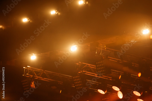 Wallpaper Mural Red-orange color on stage at a concert Torontodigital.ca