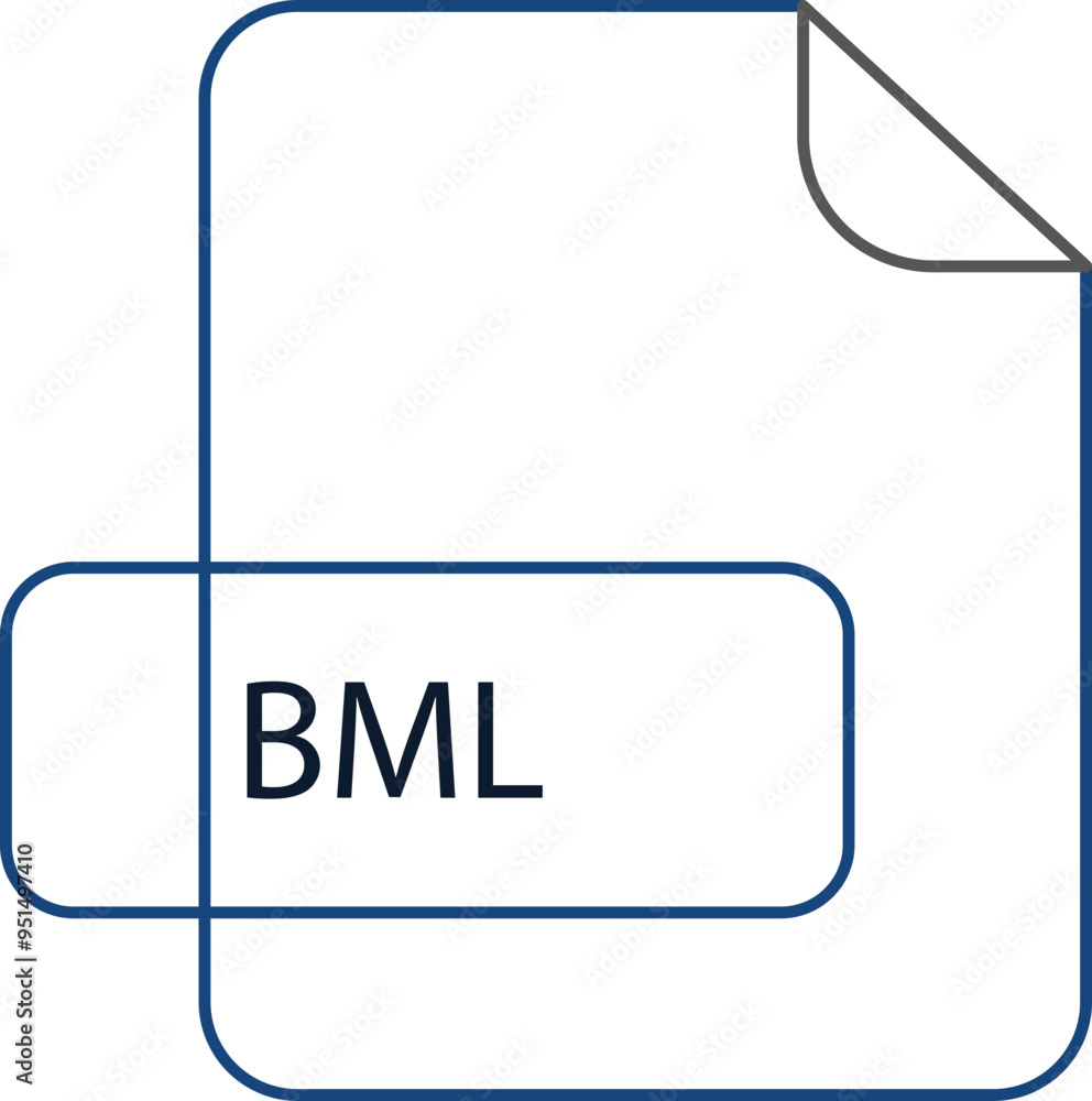 BML File extension icon RAW thicker outline BML File extension icon RAW thicker outline