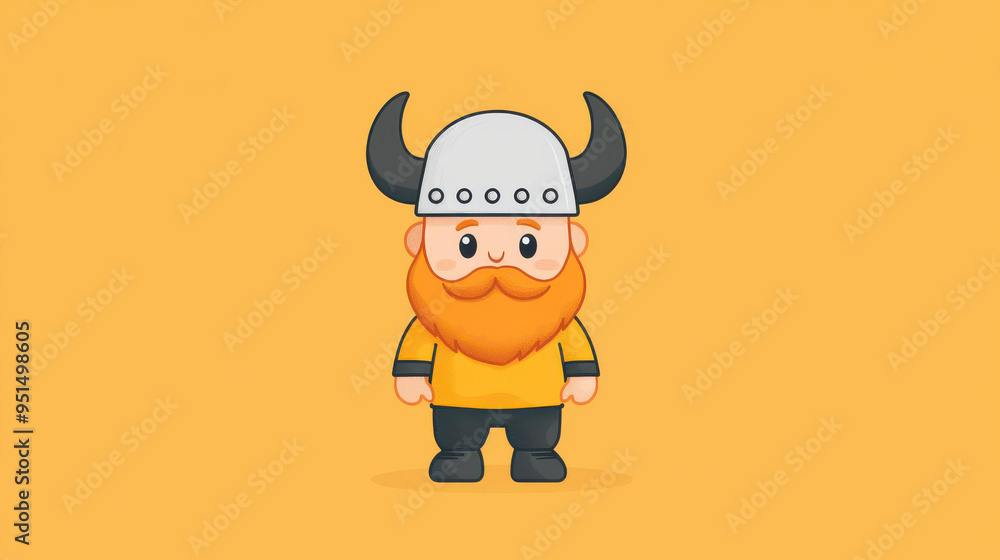 Adorable Viking mascot in a charming cartoon style, featuring vibrant textures for a modern look. Perfect for brand identity Adorable Viking mascot in a charming cartoon style, featuring vibrant textures for a modern look. Perfect for brand identity