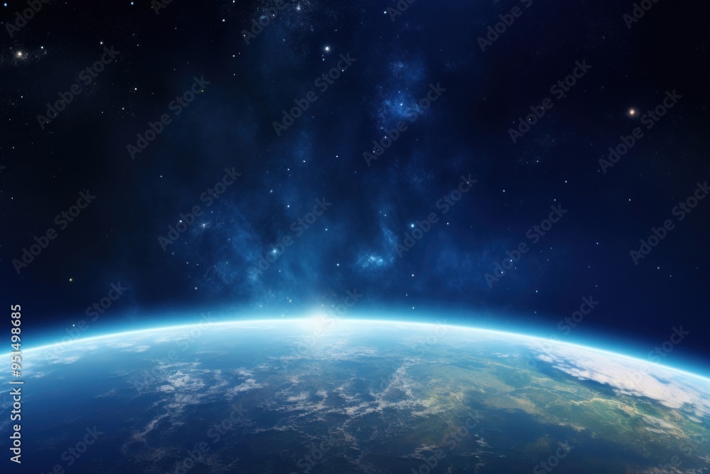 Fototapeta premium The earth in space background astronomy universe outdoors.