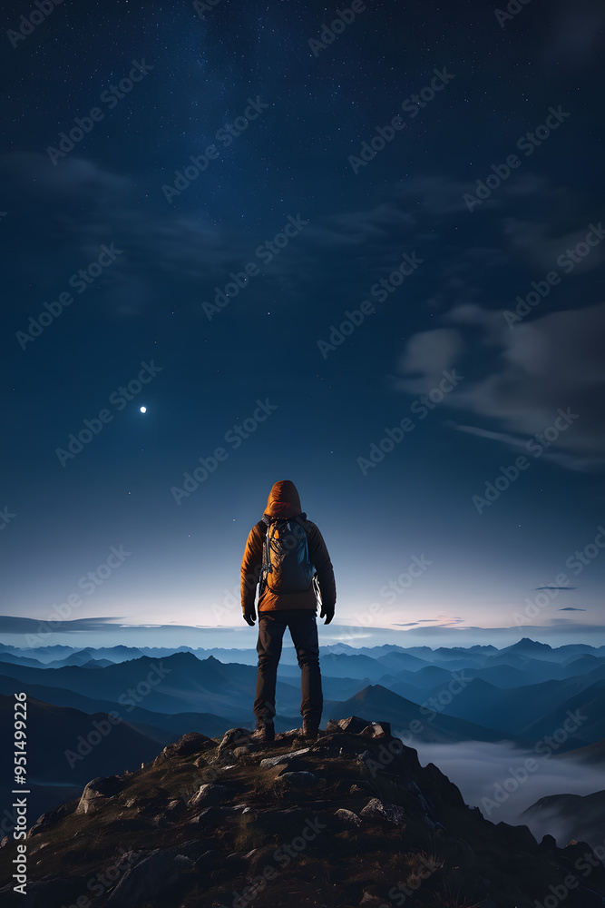 hiker in the mountains hiker in the mountains