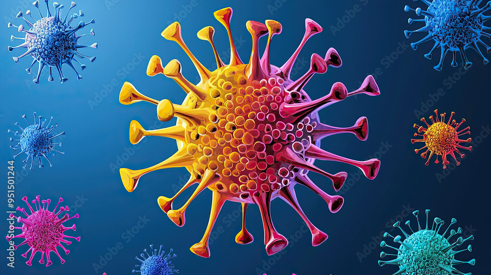 Illustration of a bacteria Illustration of a bacteria