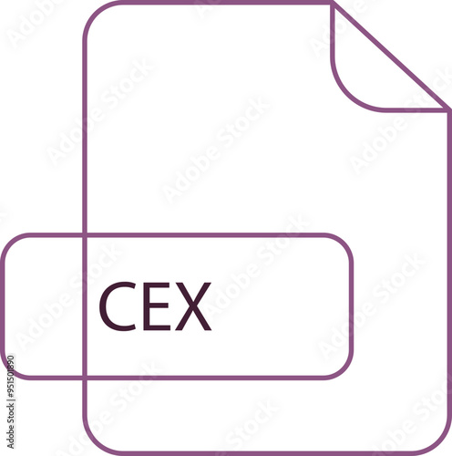 CEX File extension icon RAW thicker outline photo