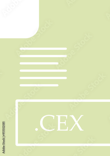 CEX File format icon fill insidse with symbol photo