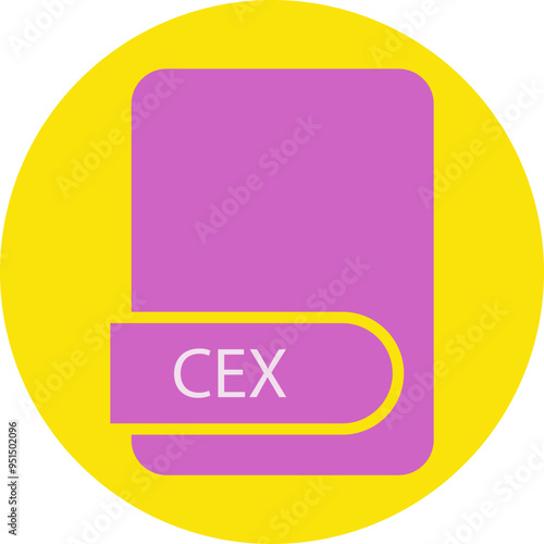 CEX File format icon circular shape photo